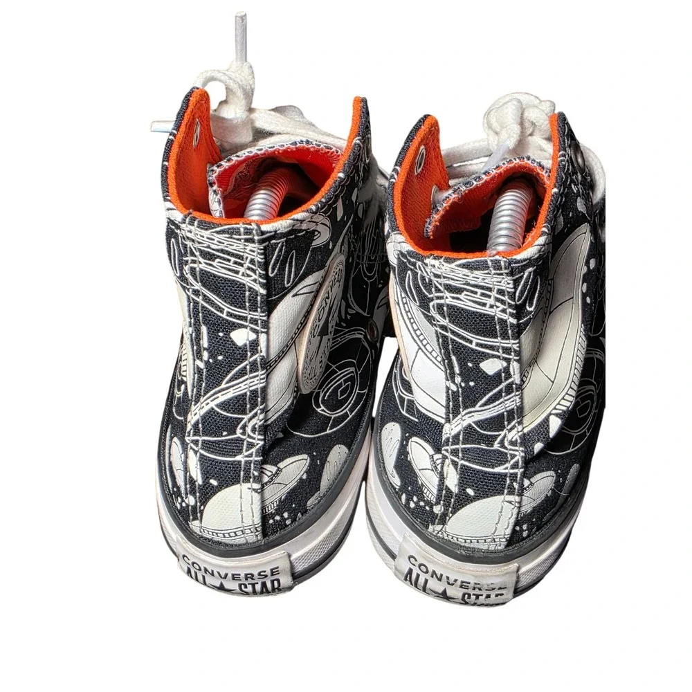 Converse Chuck Taylor All Star Kids Space UFO Print Sneakers Black White